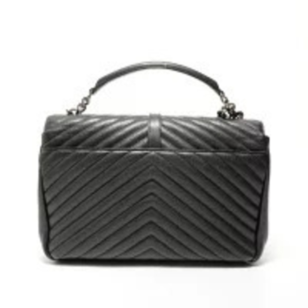 Saint Laurent Yves YSL College Shoulder Bag Black